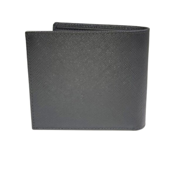 Prada Saffiano Black Leather Wallet - New